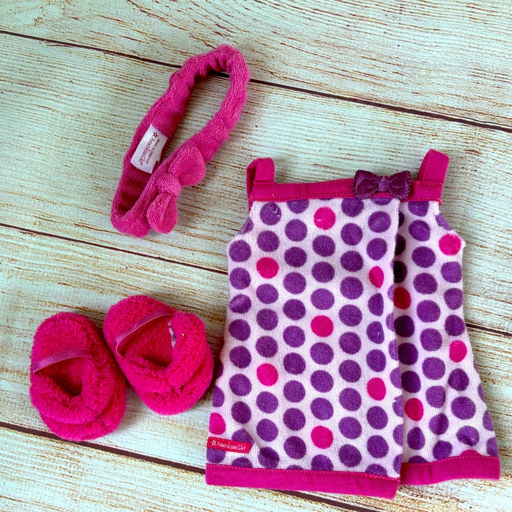 American Girl Lots of Dots Bath Wrap